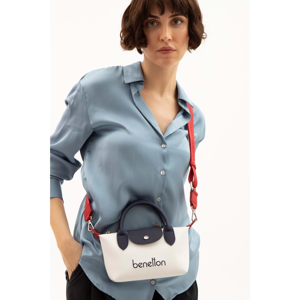 BENETTON BNT1607 BEYAZ-LACİ-KIRMIZI